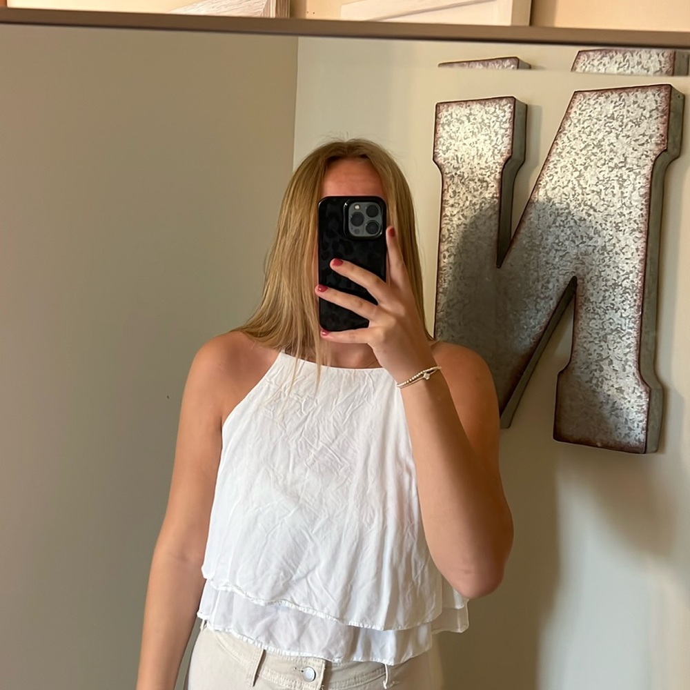 Forever 21 Layered White Tank Top